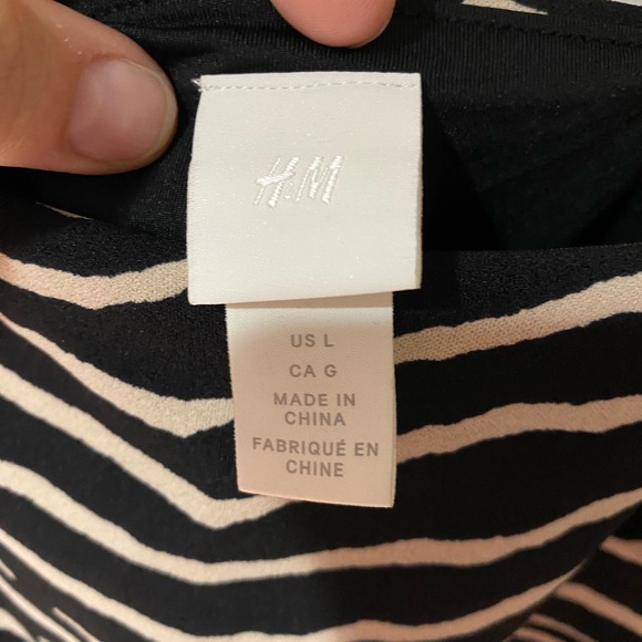 H&M zebra stripped dress size large. Never worn - Picture 4 of 5